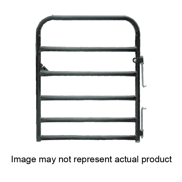 RG204RD Bull Gate, 4 ft W Gate, 50-1/2 in H Gate, 16 ga Frame Tube/Channel, Steel Frame, Red