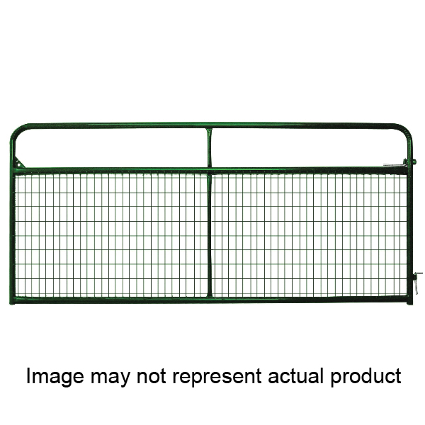 RWG14GN Wire-Filled Economy Gate, 14 ft W Gate, 50-1/2 in H Gate, 20 ga Frame Tube/Channel, 8 ga Mesh Wire