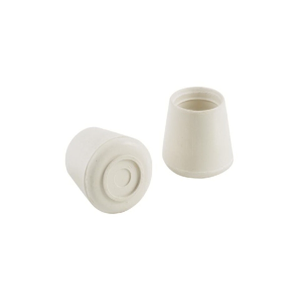 Shepherd Hardware 3214 Leg Tip, Round, Rubber, White, 1 in Dia, 1-1/2 in L, 4 in W, 6 in H