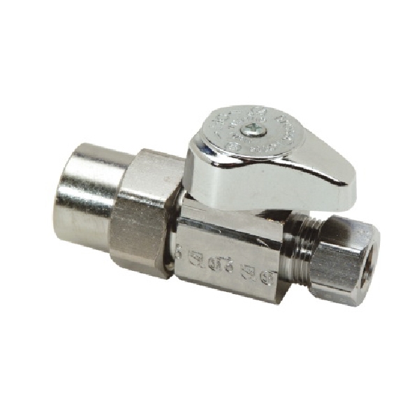 CPVC Pipe Straight Shut-Off Valve 1/2 in Slip x 3/8 in Compression - 2