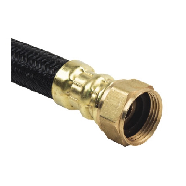 BrassCraft Speedi Plumb PLUS Series BWB0-18 Braided Water Heater Connector, 3/4 x 3/4 in, FIP x FIP, Polymer, 18 in L