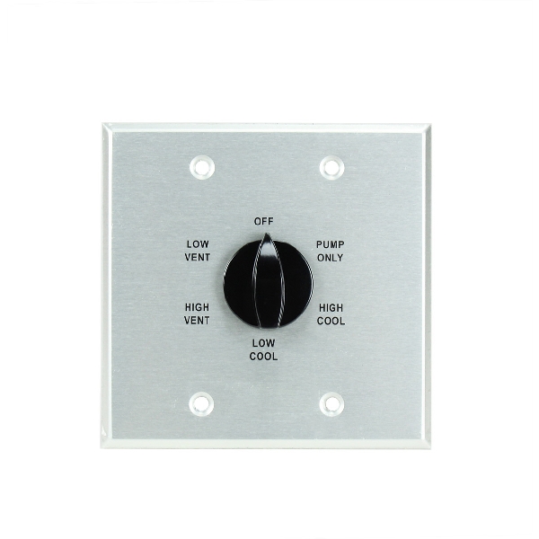 Manufacturing 7131 Wall Switch, 15 A, 125 VAC, 6 -Position, Metal Housing Material, Black