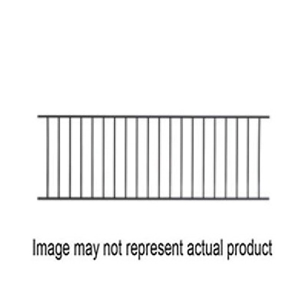 53134948 Traditional Railing Panel, 8 ft OAL, 34 in OAH, Iron Rail, Black Sand Rail