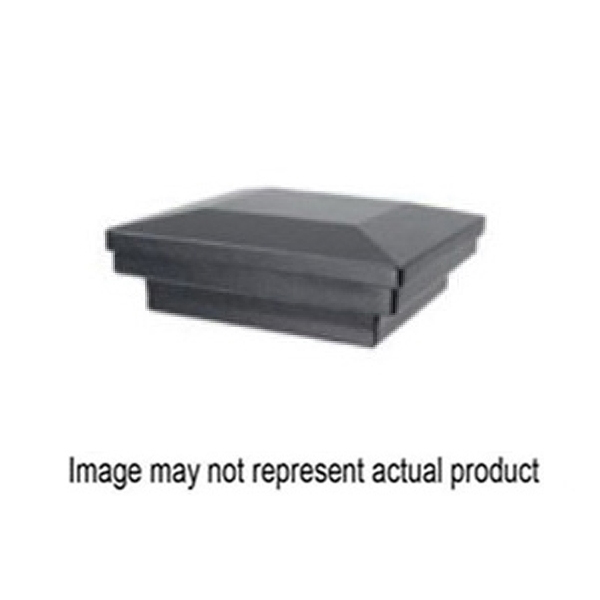 FortressAccents 52500358 Post Cap, 5 in L, 5 in W, Aluminum, Black Sand