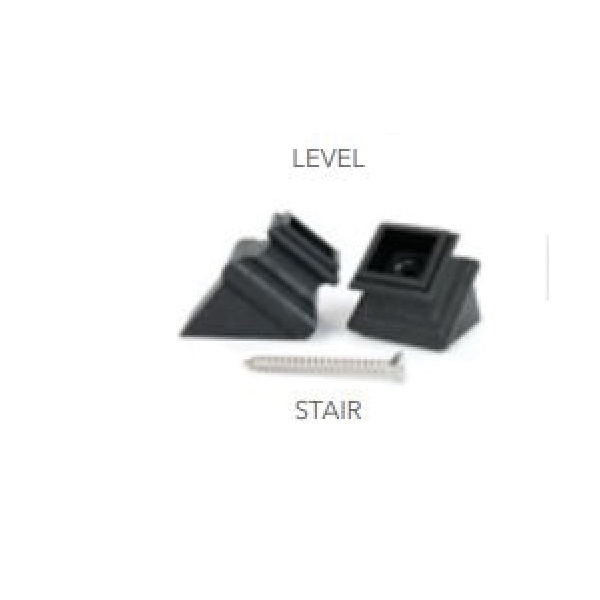 659980 Stair Shoe, Nylon, Black, For: Fortress Mega Series Square Balusters