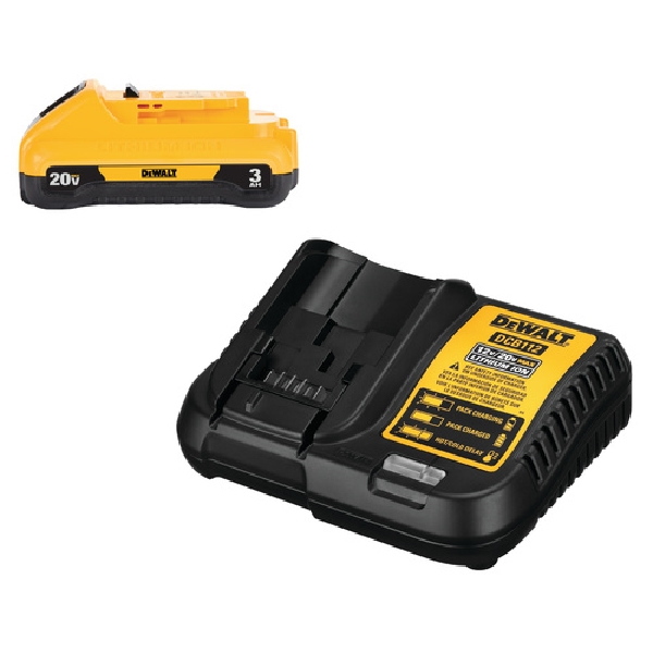 DCB230C Power Tool Battery Kit, 20 V Input, 3 Ah, 1-Battery, Battery Included: Yes