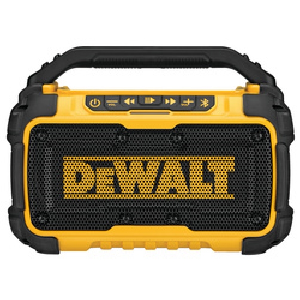 DeWALT DCR010 Bluetooth Speaker, Tool Only, 20 V, Bluetooth, 15 hr Battery Life, 100 ft Connectivity Range
