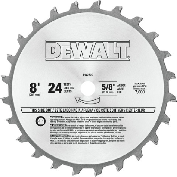 DEWALT 8-in 24-Tooth Carbide Dado Table Saw Blade DEWALT 8-in 24-Tooth Carbide Dado Table Saw Blade
