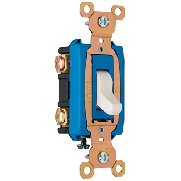 CSB15AC3LACC8 Switch, 15 A, 120/277 VAC, Back Wire, Side Wire Terminal, Blue/Light Almond