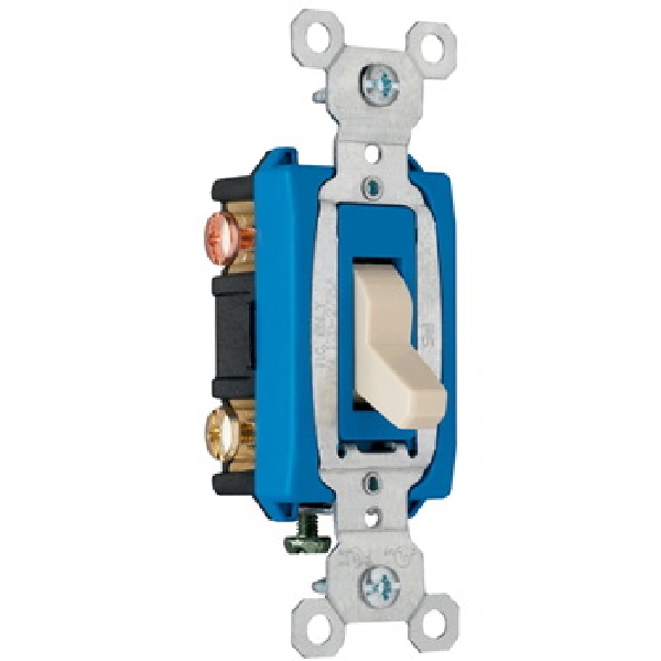Pass & Seymour CS15AC3ICC8 Switch, 15 A, 120/277 VAC, Side Wire Terminal, Glass-Reinforced Nylon Housing Material