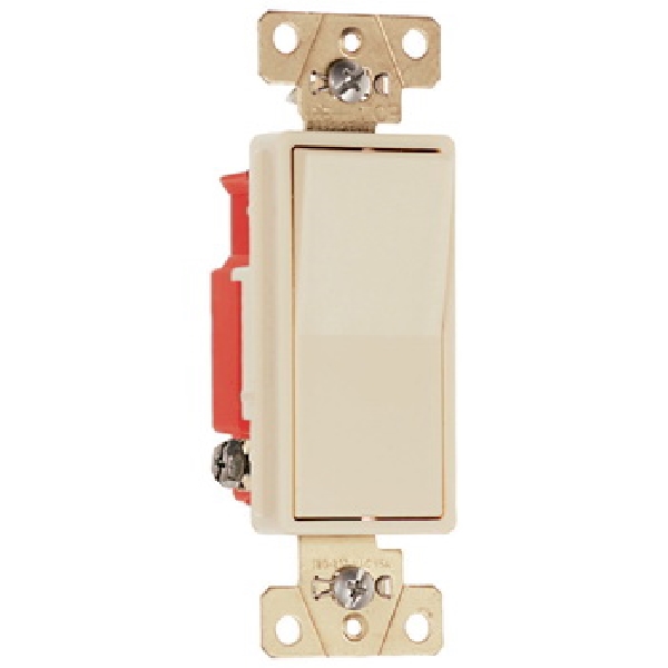 2621ICC8 Decorator Switch, 20 A, 120/277 VAC, Back Wire, Side Wire Terminal, Ivory
