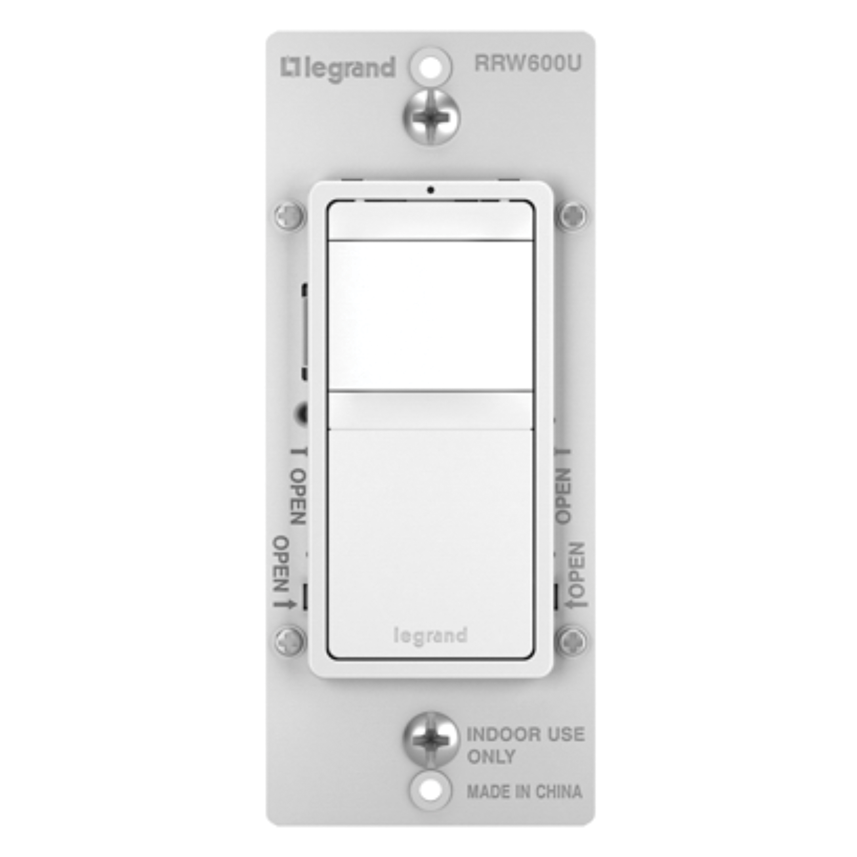 Legrand RRW600UTCCCV4 Motion Occupancy Sensor Switch, 1 -Pole, 15 A, 180 deg View, 600 sq-ft Coverage Area