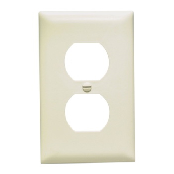 TradeMaster TP TP8-LACP Receptacle Wallplate, 4.687 in L, 2.937 in W, Standard, 1 -Gang, Nylon