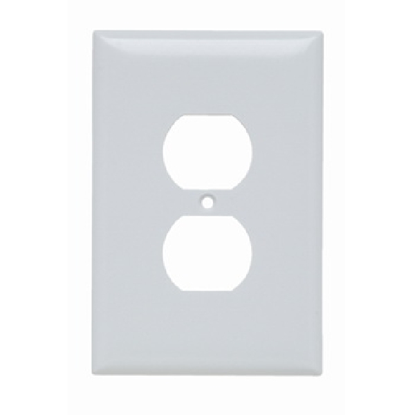 SP SPO8WU Receptacle Wallplate, 6 in L, Jumbo, 1 -Gang, Thermoset Plastic, White, Wall Mounting