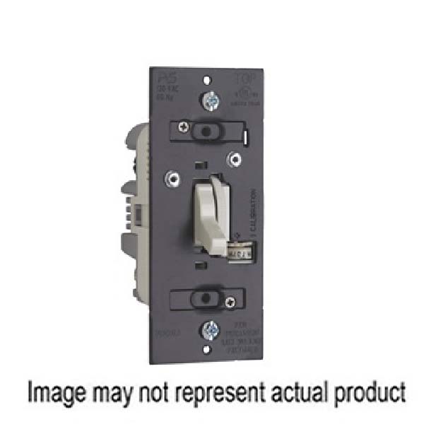 TDCL453PWCCV6 Toggle Dimmer, 120 VAC, CFL, Incandescent, LED Lamp, 3-Way, White