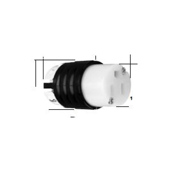 PS5269XCCV4 Electrical Connector, 2 -Pole, 15 A, 125 V, NEMA: NEMA 5-15R, Black/White