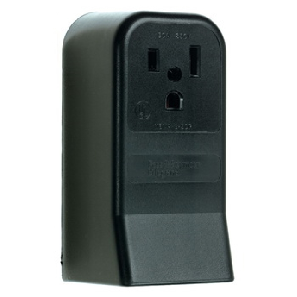 3852CC6 Straight Blade Power Outlet Receptacle, 2 -Pole, 250 V, 50 A, NEMA: NEMA 6-50, Black