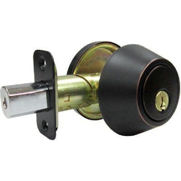 Tru-Guard DLX71 KA3Z Deadbolt, 3 Grade, Alike Key, Aged Bronze, 2-3/8, 2-3/4 in Backset, KW1 Keyway