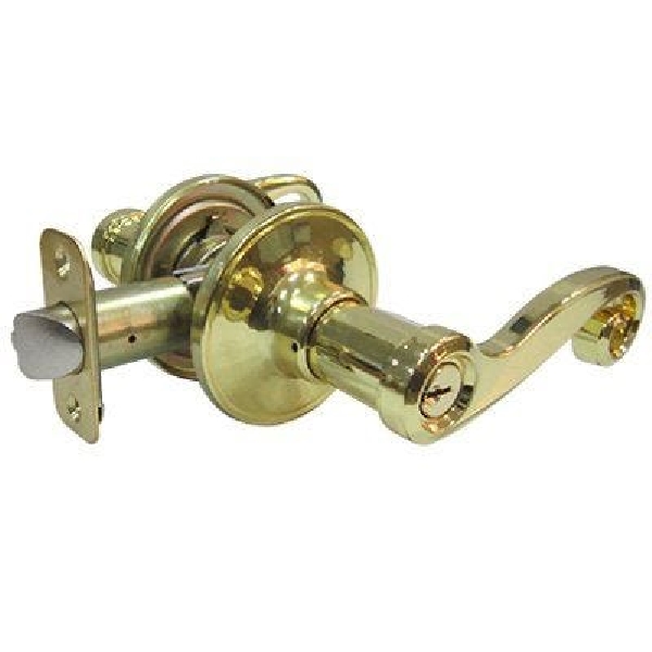 L6700B KA2 Entry Door Lockset, 3 Grade, Alike Key, Polished Brass, Lever Handle, 2-3/8, 2-3/4 in Backset