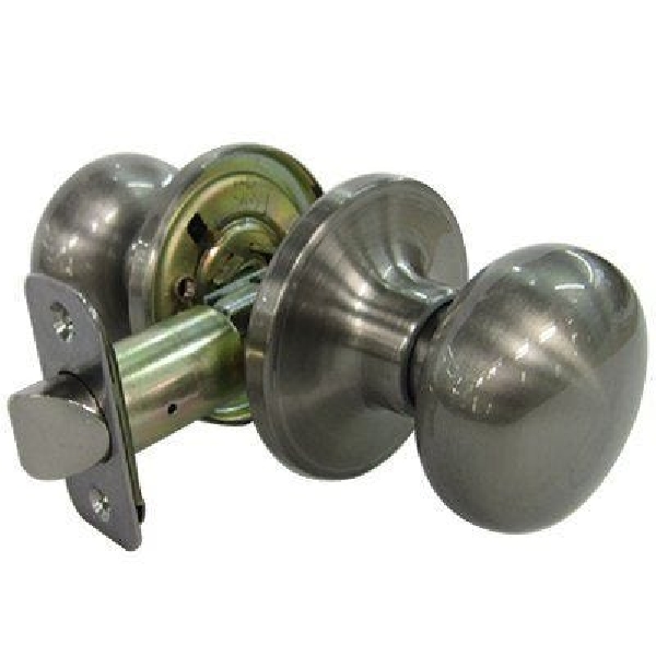 TFX230B Passage Door Lockset, Knob Handle, Satin Nickel, 2-3/8 to 2-3/4 in Backset