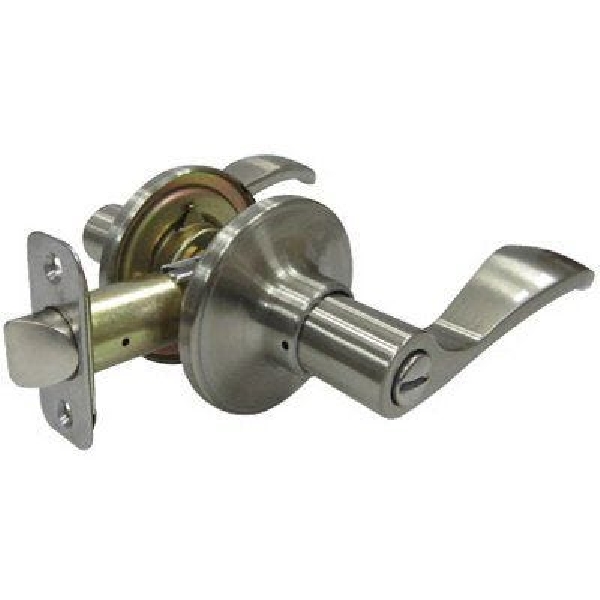 LYEX201BZ Privacy Lever, Satin Nickel, Lever Handle, Reversible Hand