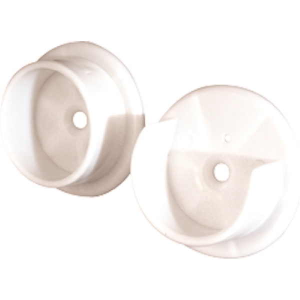 N 6568 Closet Pole Socket, Plastic, White