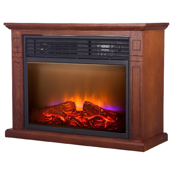 Real Flame QF4570R Electric Fireplace, 29 in OAW, 11 in OAD, 22.7 in OAH, 4600 Btu Heating