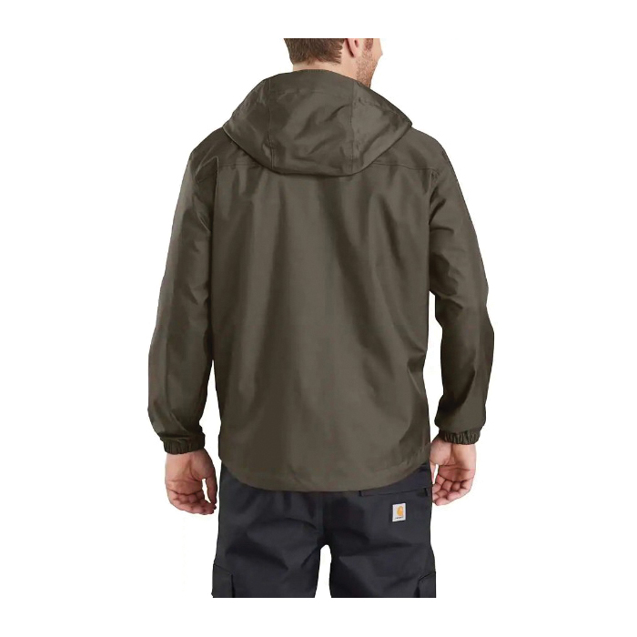 Carhartt 103510-001REGXLA Dry Harbor Jacket, XL, Nylon, Black, Hooded Collar, Zipper Closure, Regular - 2