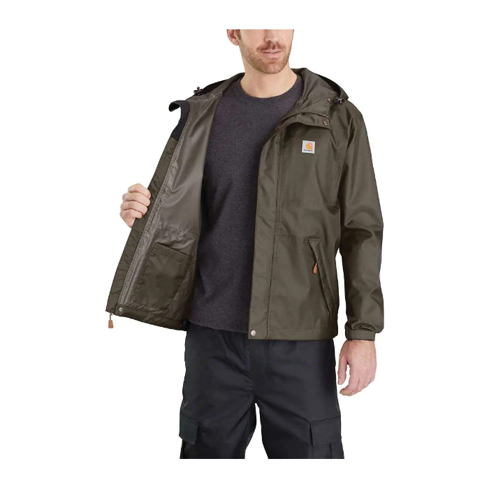 Carhartt 103510-001REGXLA Dry Harbor Jacket, XL, Nylon, Black, Hooded Collar, Zipper Closure, Regular - 3