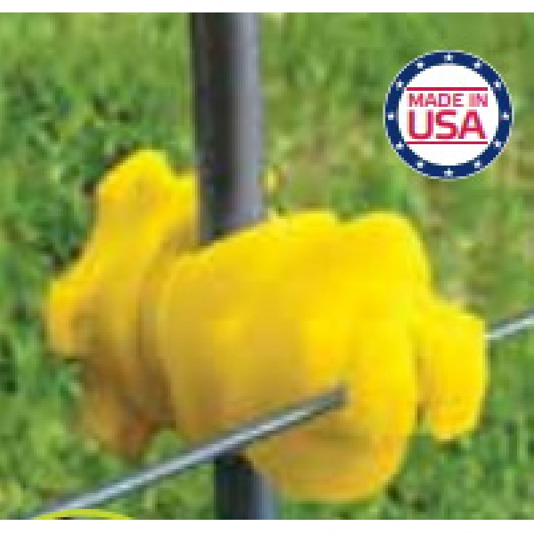 PATRIOT 820020 Screw-On Rod Post Insulator, 1/2 in Fence Wire, Aluminum Wire, Poliwire, Politape, Polirope, Steel Wire