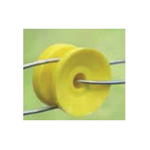 PATRIOT 819054 Corner Insulator, Aluminum Wire, Poliwire, Steel Wire, HDPE, Yellow, Post Mounting