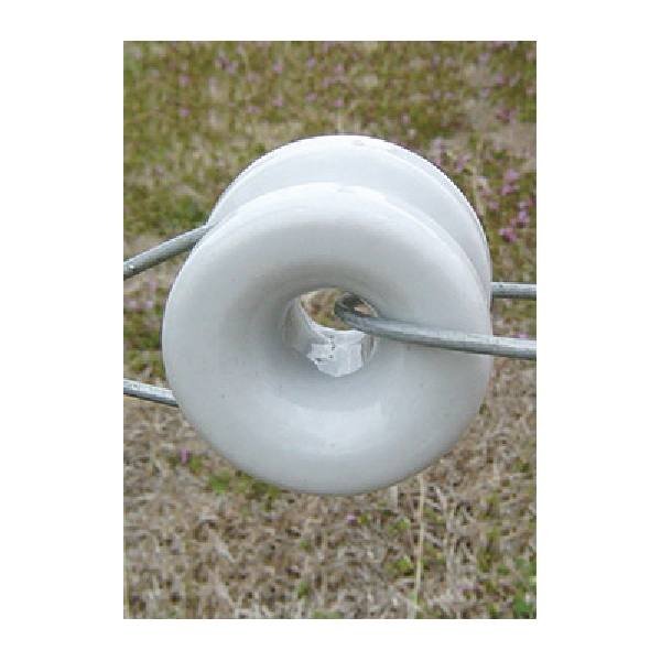 PATRIOT 812511 Donut Insulator, Aluminum, Steel Wire, Porcelain, White, Post Mounting