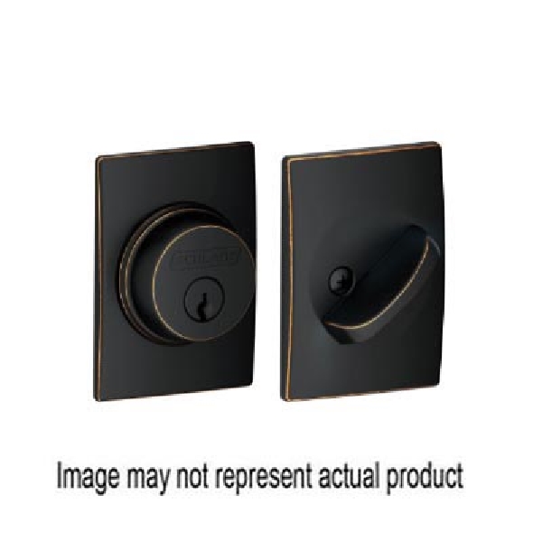 B Series B60 CEN 622 Deadbolt, 1 Grade, SC1 Key, Metal, Matte Black, 2-3/8, 2-3/4 in Backset, C Keyway