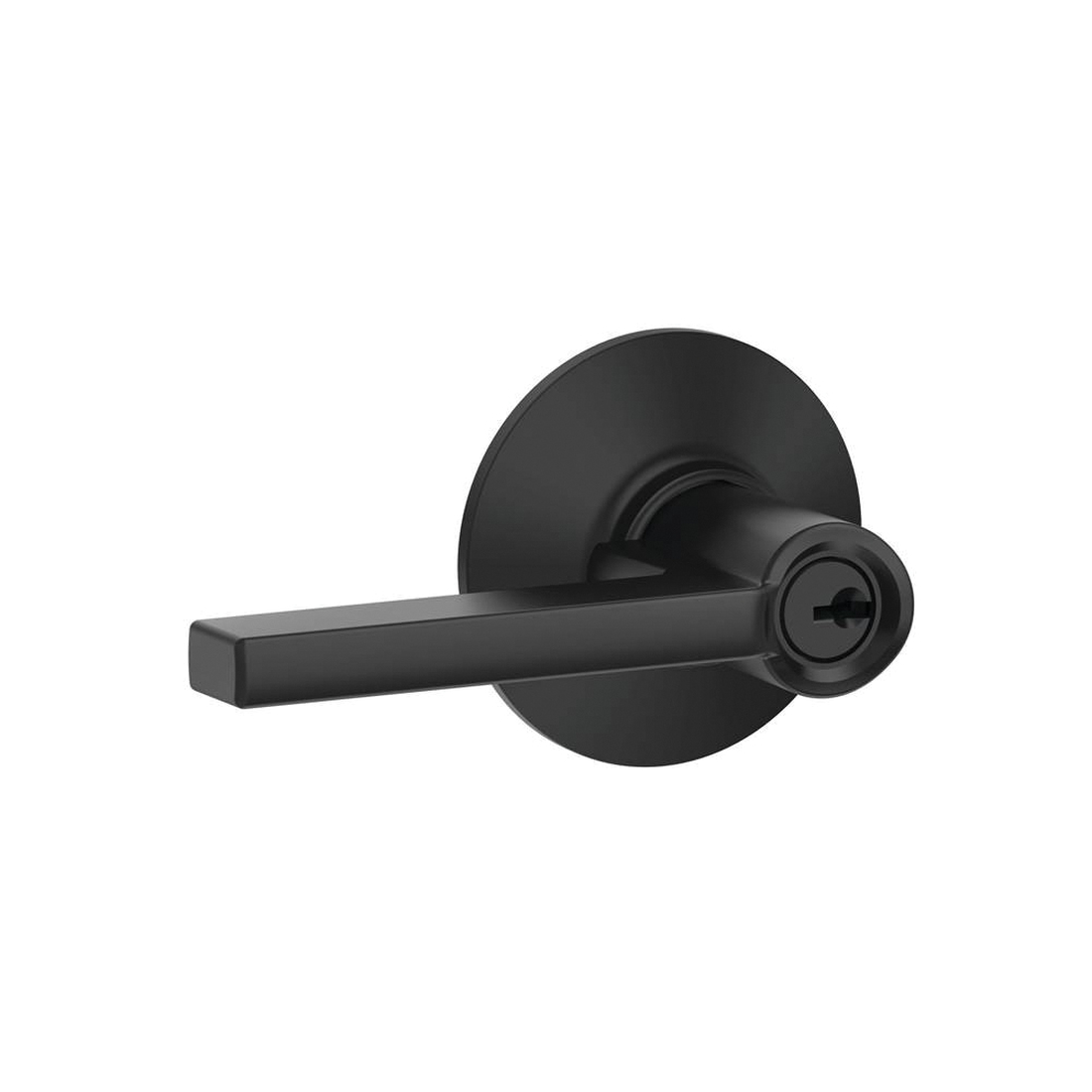F Series F51A LAT 622 Entry Lever, Matte Black, Brass/Zinc, Residential, Reversible Hand, AAA Grade