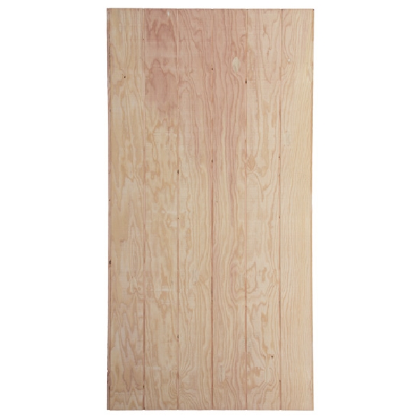 Plywood Siding Panel, Wood Products, 8 in OC, 3/8 in x 4 ft x 8 ft T1-11 - 2