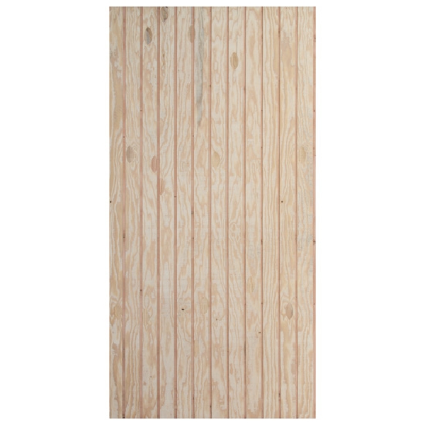 Plywood Siding Panel, Wood Products, 4 in OC, 5/8 in x 4ft x 8ft, T1-11 - 2