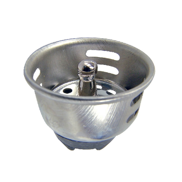 88957 Strainer Basket, 2-13/16 in Dia, Stainless Steel, Stainless Steel, For: 2-13/16 x 1-3/4 in Sinks