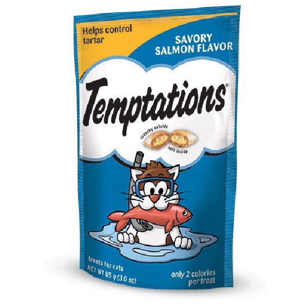 Temptations 72304 Cat Treat, Salmon Flavor, 3 oz