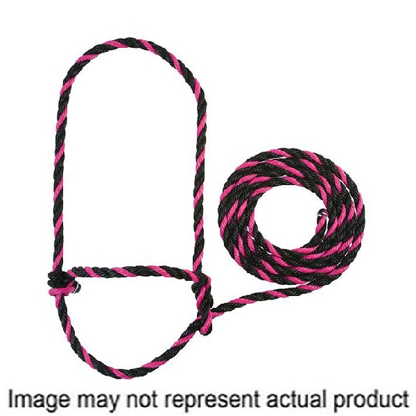 Weaver Leather 35-7901-PK/BK Rope Halter, Black/Pink Fusion