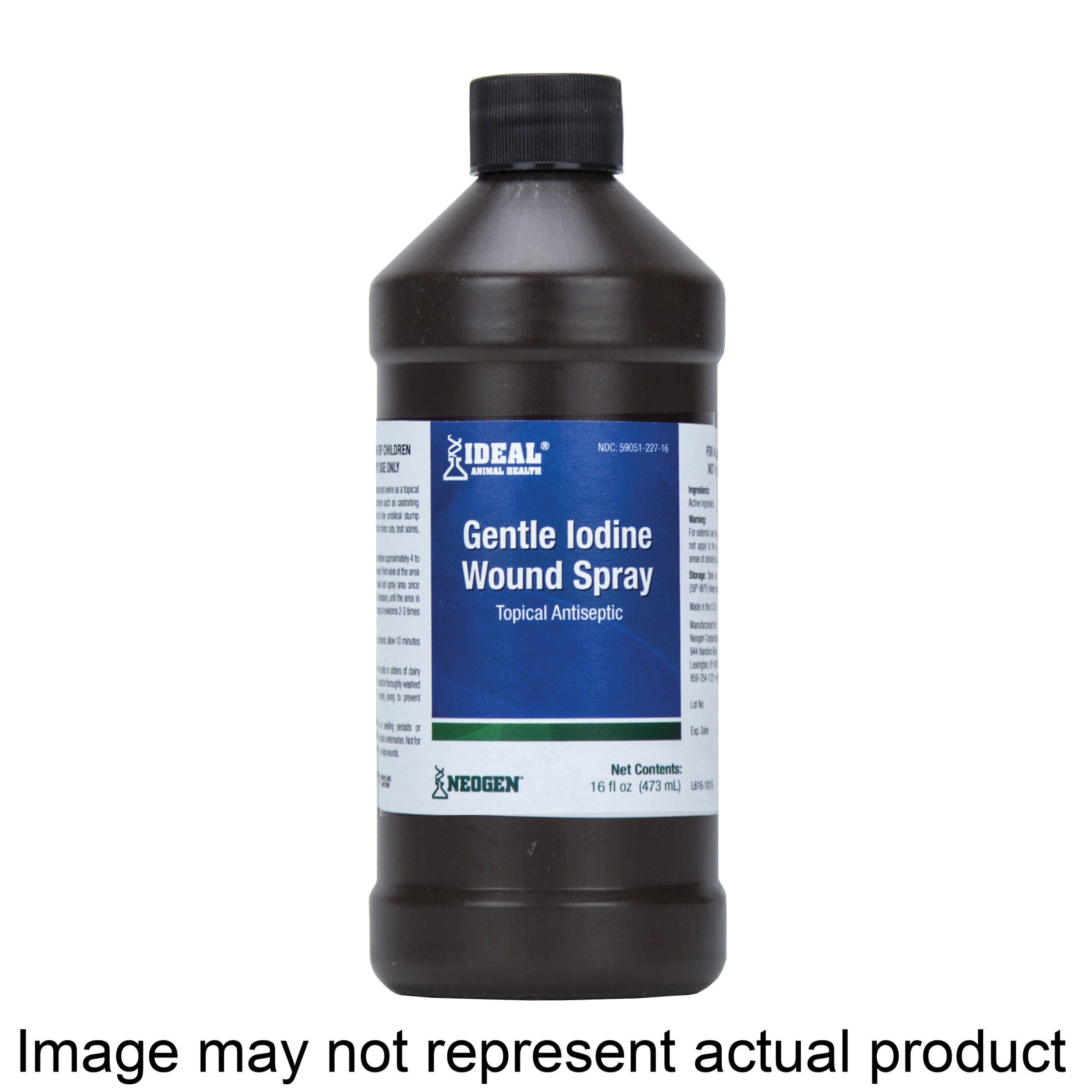 79214 Gentle Iodine Wound, Liquid, Dark Brown, Pungent, Slightly Metallic, Sulfur, 16 oz