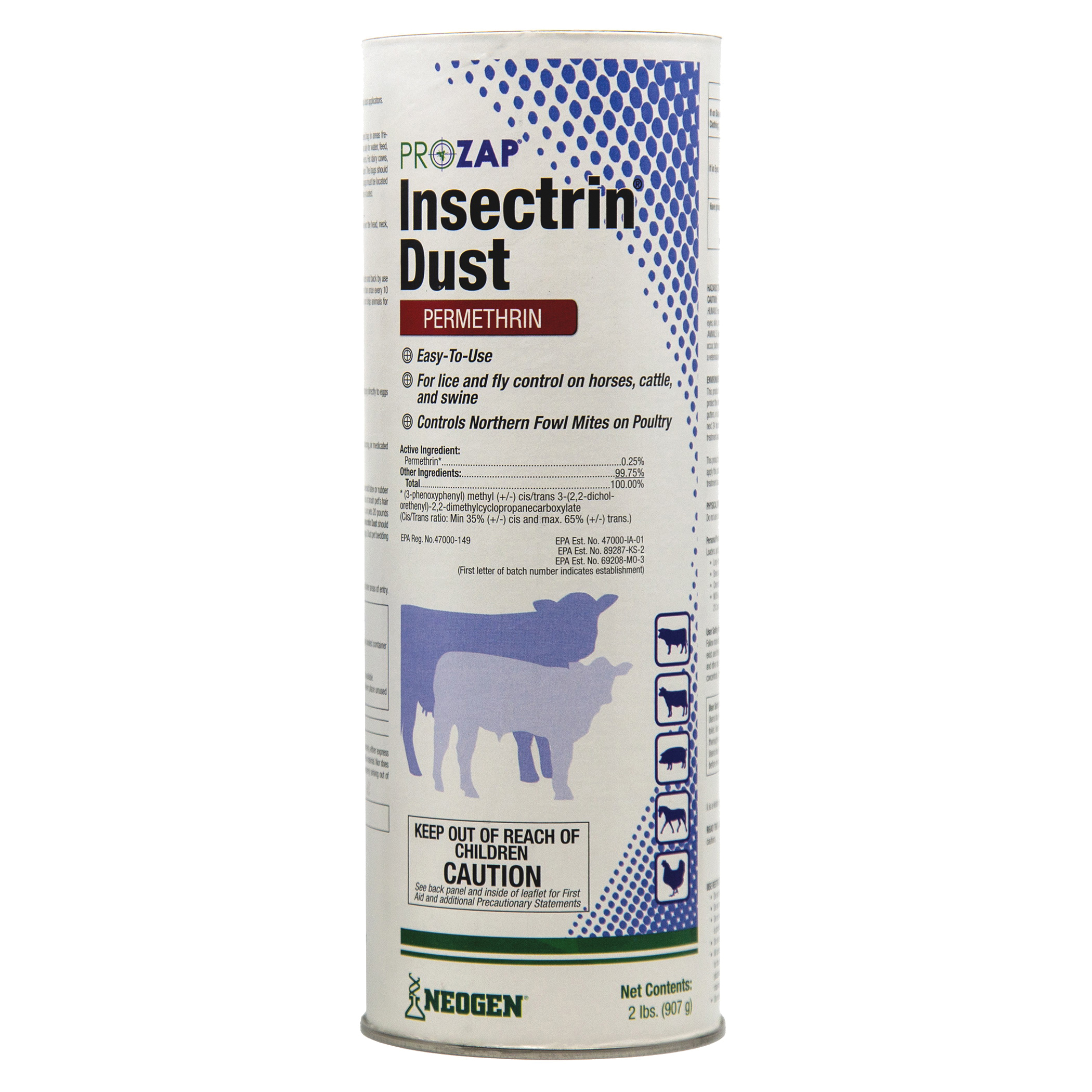 Insectrin Prozap 1499530 Insect Dust, Powder, Off-White, 2 lb, Can