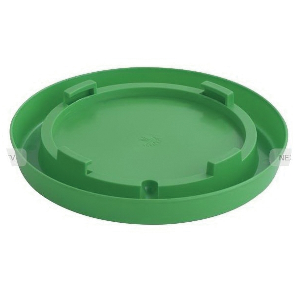 780LIMEGREEN Waterer Base, 11 in Dia, 1-3/4 in H, 1 gal Capacity, Plastic, Lime Green