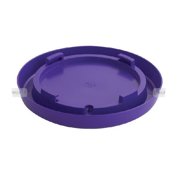 780PURPLE Waterer Base, 11 in Dia, 1-3/4 in H, 1 gal Capacity, Plastic, Purple