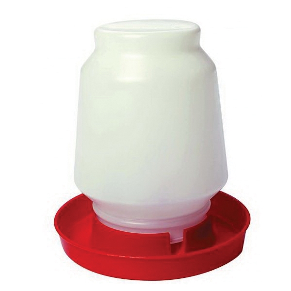 7506 Complete Poultry Fount, 1 gal Capacity, Plastic, Red