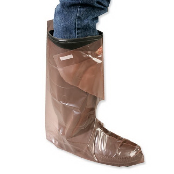 MaxiBoot MT400-XL Series Disposable Boots, XL, Press-Tab Fastener Closure, Polymer, Dark Brown