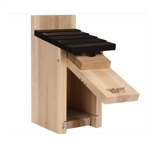 Nature's Way CWH3 Bluebird House, 5-1/2 in W, 8-1/8 in D, 12 in H, Cedar, Pole, Surface Mounting - 3