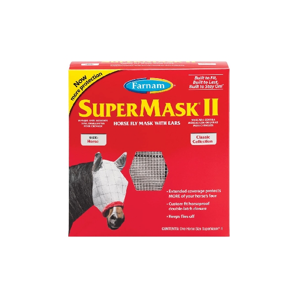 SuperMask II 100526861 Fly Mask with Ear, Horse