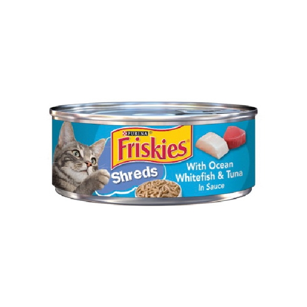 Shreds 10369 Cat Food, Ocean Whitefish, Tuna Flavor, 5.5 oz Can