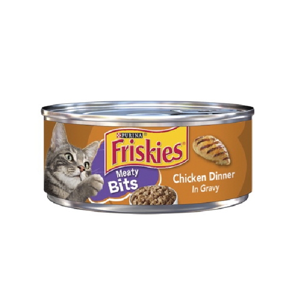 Friskies Meaty Bits 42194 Cat Food, Chicken Flavor, 5.5 oz Can