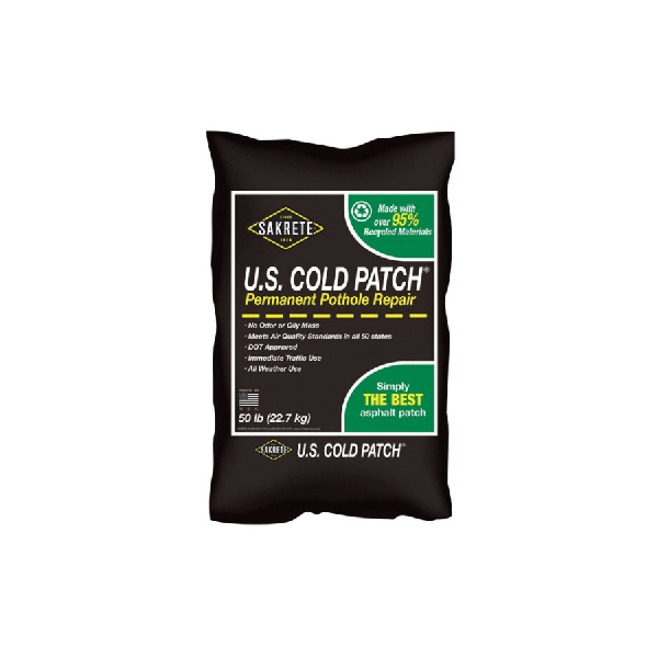 60450007 Permanent Pothole Repair, Black, 50 lb, Bag